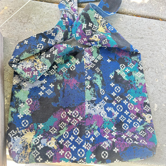 Handmade Fully Lined Denim Market Bag