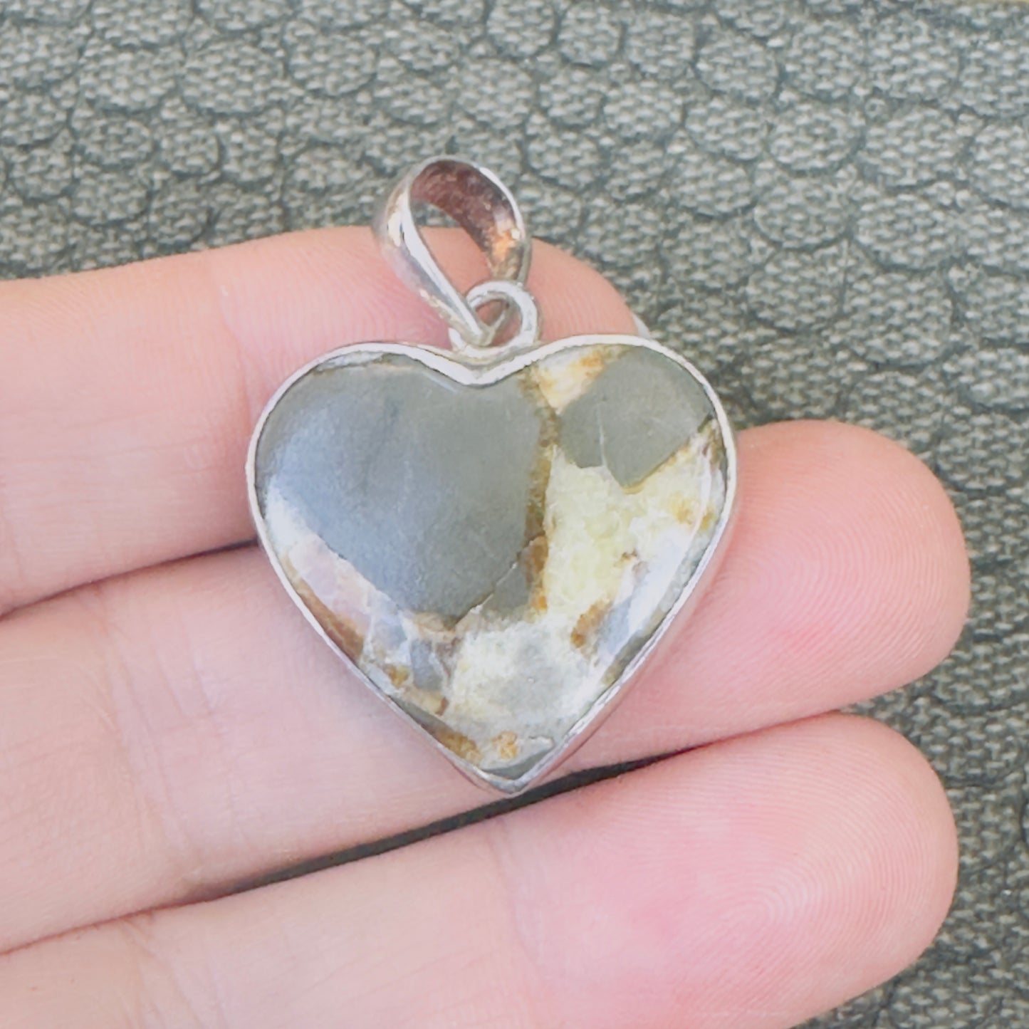 Sale - 1.4" Separtarian Sterling Silver Pendant Necklace (18") (Copy)