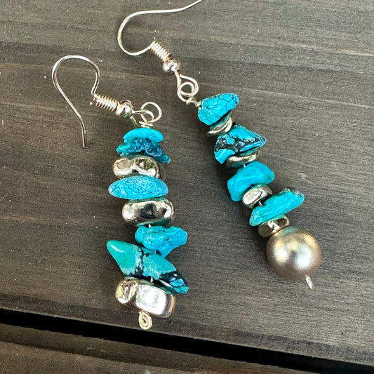 E0728 Art Deco Gold Earrings (1.7”)