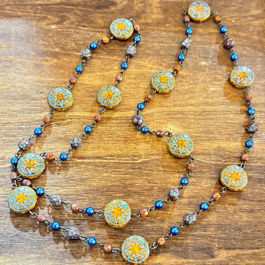 30” Boho Fall Sun Necklace