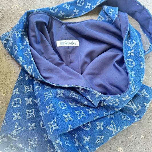 Handmade Fully Lined Denim Market Bag