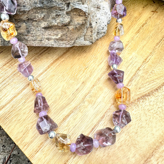 Amethyst Citrine Necklace