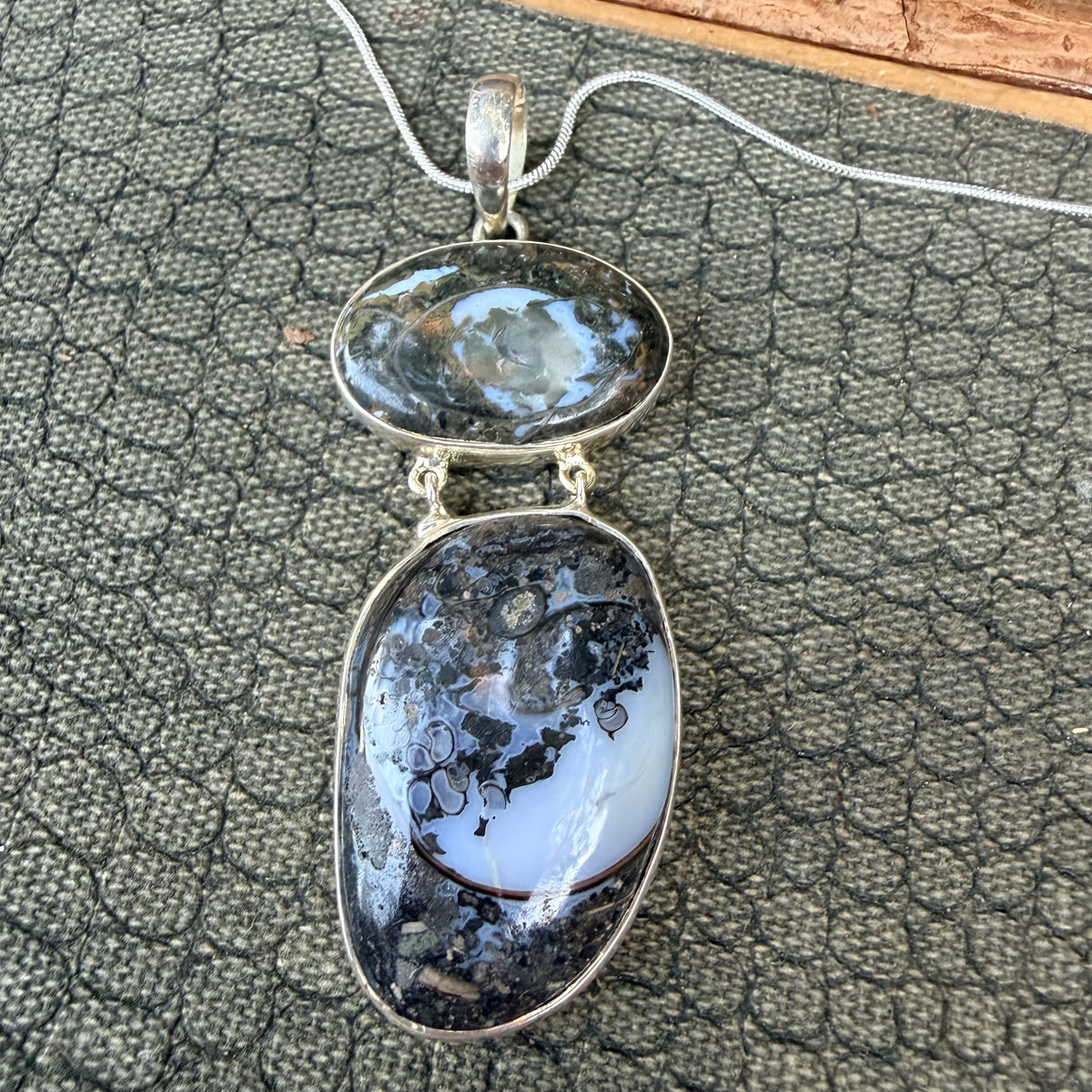 Sale - 3” Statement Agate Sterling Silver (18”)