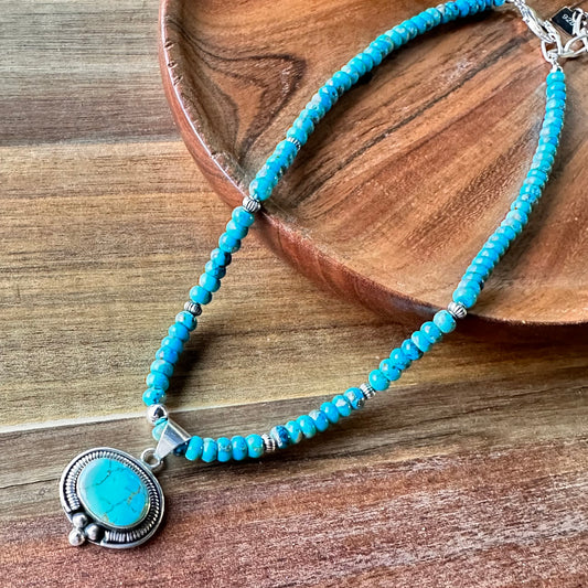 Turquoise Navajo Pearls Necklace (18”-20”)