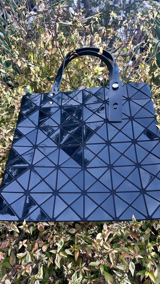 Black Geometric Tote