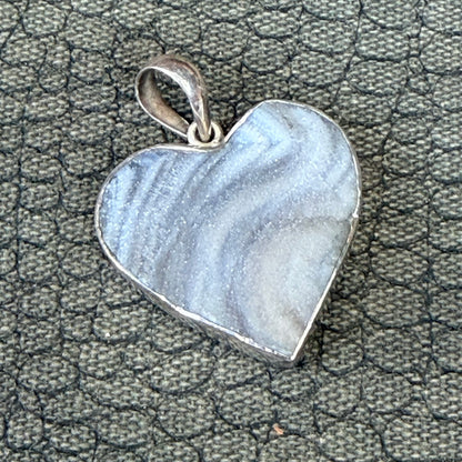 Sale -  1.8"  Druzy Sterling Silver Pendant Necklace (18")