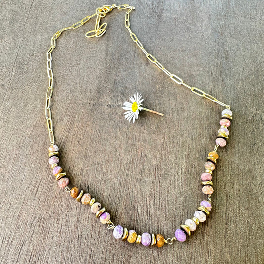 Purpurite Gold Filled Necklace (18”-20”)