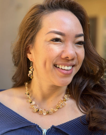 Citrine Sterling Necklace (18”-20”)