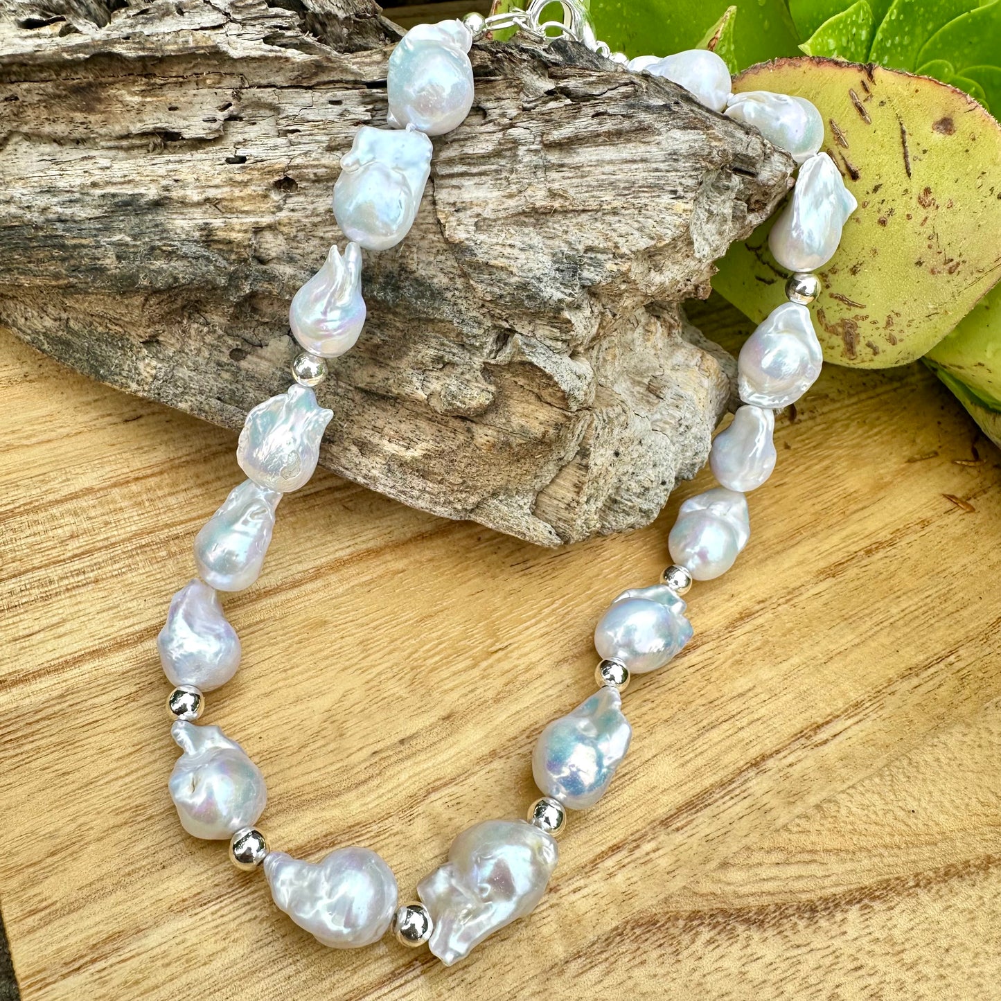 Natural Baroque Pearls Necklace (18”-20”)