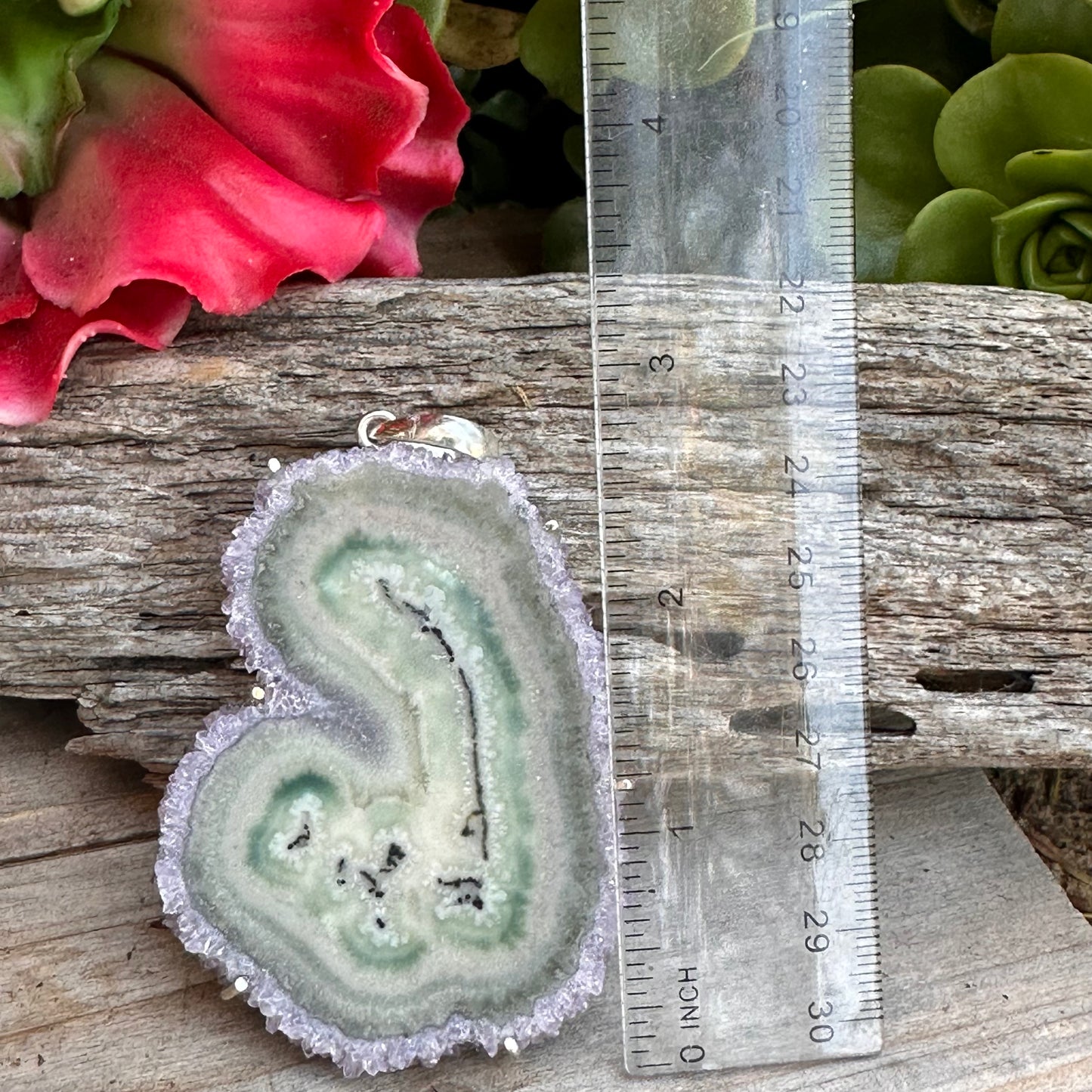 N0784  3” Amethyst Necklace (18")