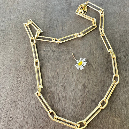 Adjustable Gold Linked Necklace (24”)