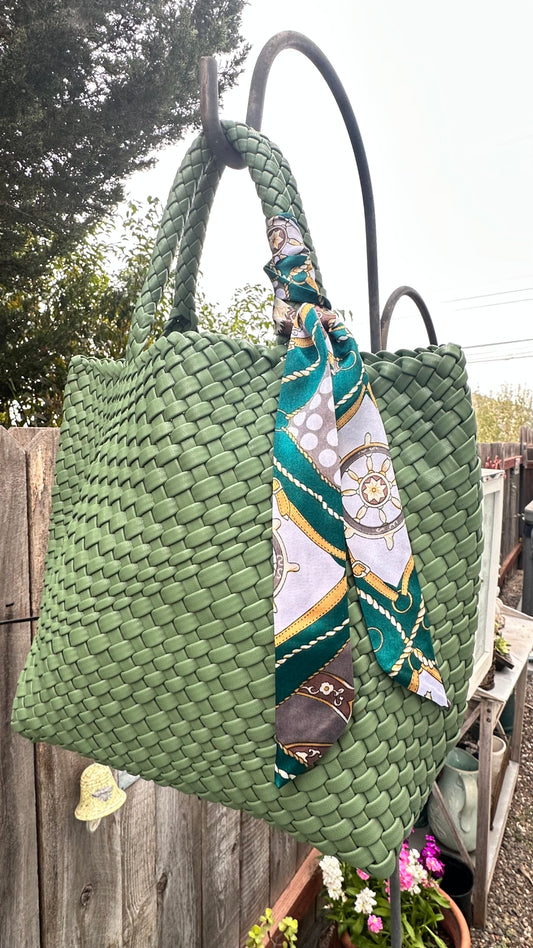 Summer Neoprene Woven Bag & Wallet Set