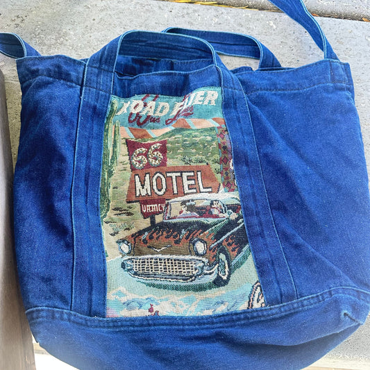 Handmade Fully Lined Denim Bag