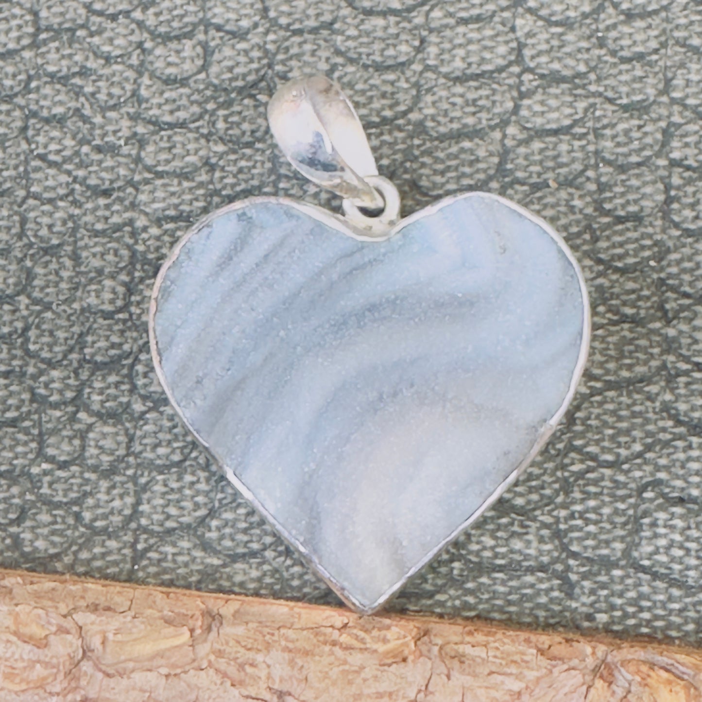 Sale -  1.8"  Druzy Sterling Silver Pendant Necklace (18")