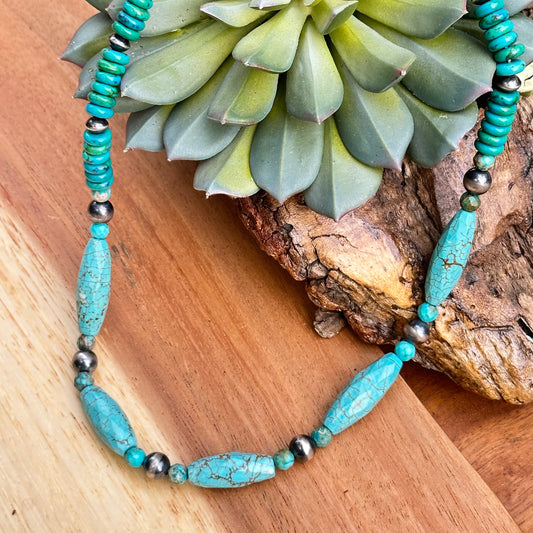 Navajo Pearls Turquoise Necklace 18"-20"
