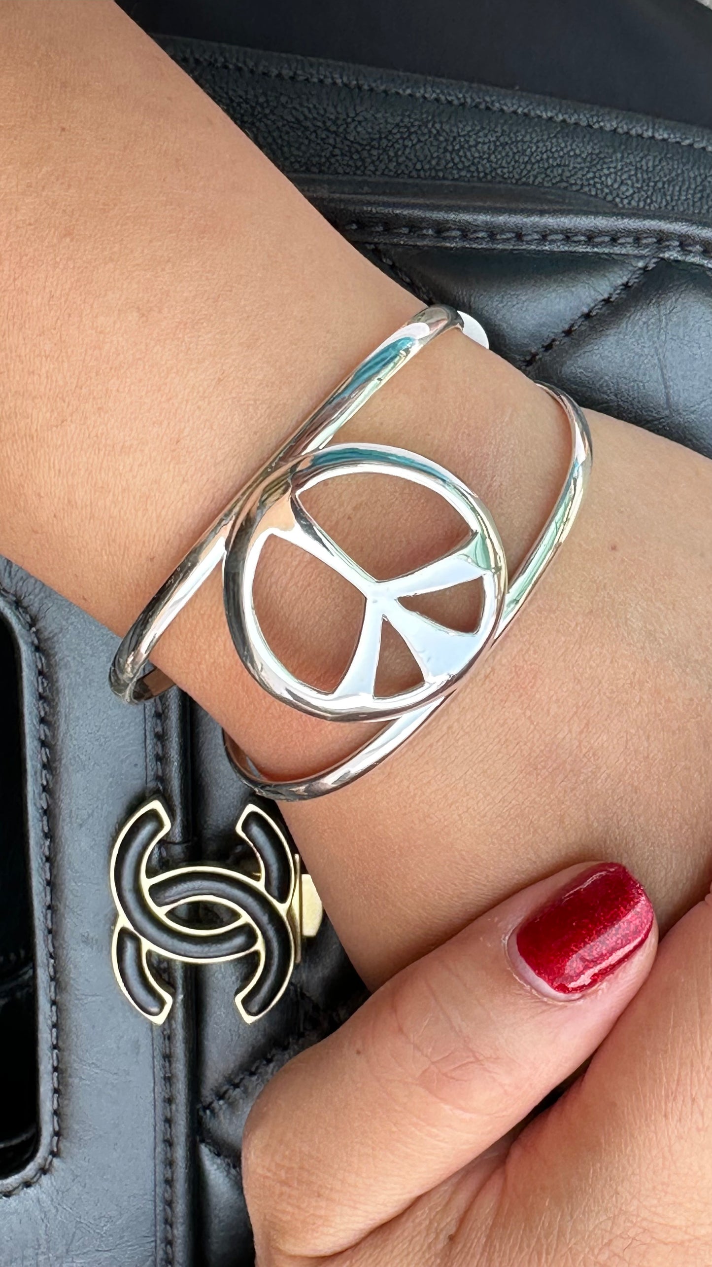 B0355  Peace Sterling Cuff