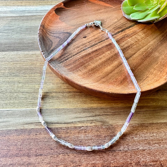 Fluorite Sterling Necklace (17”-19”)