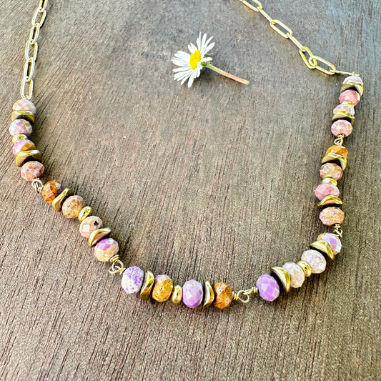 Purpurite Gold Filled Necklace (18”-20”)