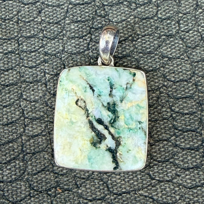 Sale -  1.5"  Muscovite Sterling Silver Pendant Necklace (18")