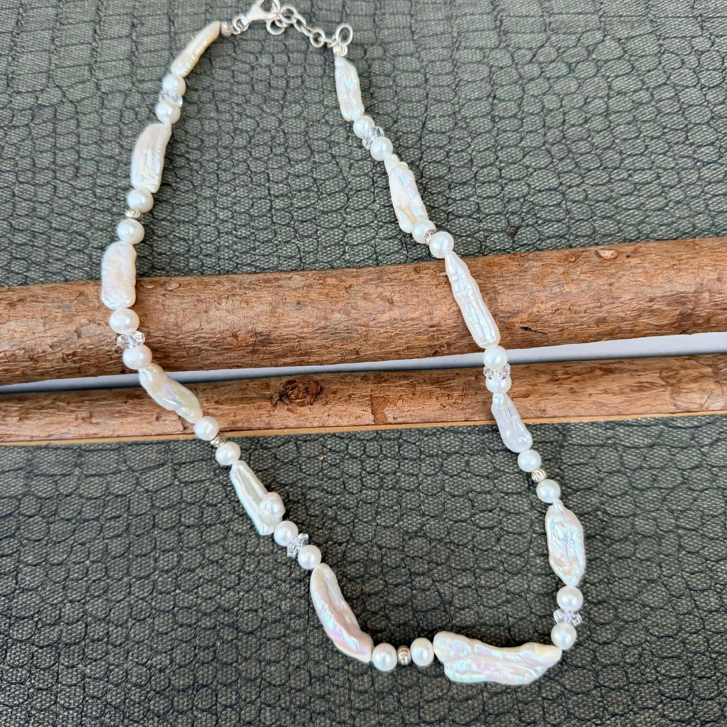 Sale - 28” Pearl Sterling Silver Necklace