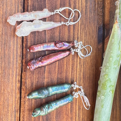Linear Pearl Earrings