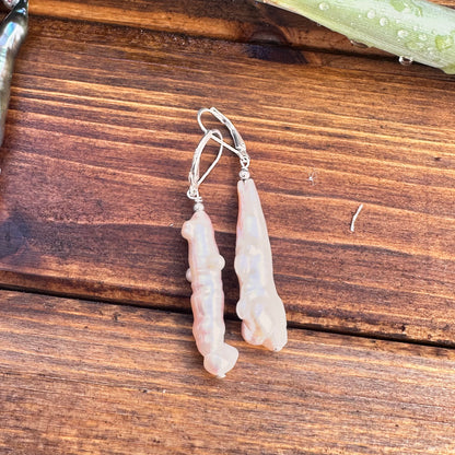 Linear Pearl Earrings